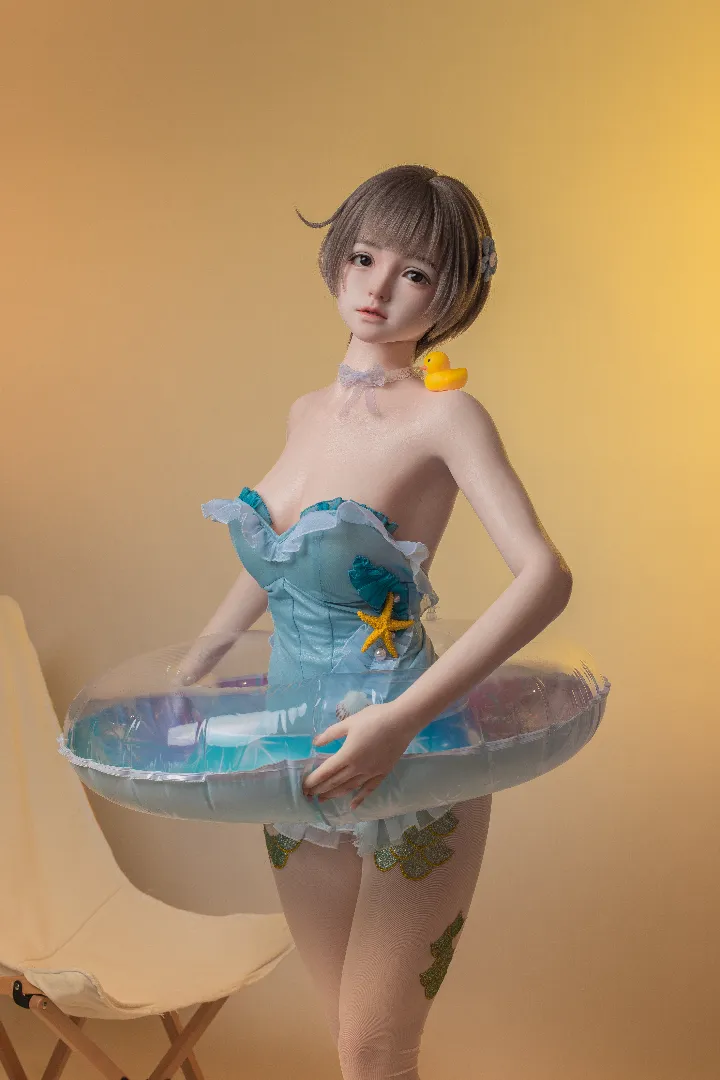 149cm (4ft11) B-Cup Realistic Skin Texture Silicone Sex Doll SHIO, ROS Head 96b
